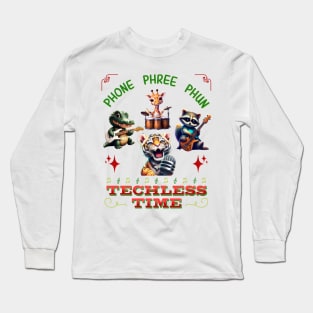 Phone Phree Phun Animal Musical Band Long Sleeve T-Shirt